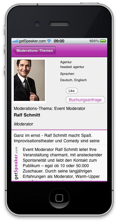 Event Moderator Ralf Schmitt iPhone-App