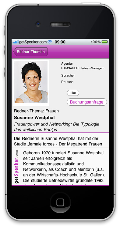 Referenten Frauen Susanne Westphal iPhone-App