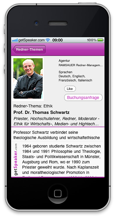 Referenten Ethik Prof. Dr. Thomas Schwartz iPhone-App