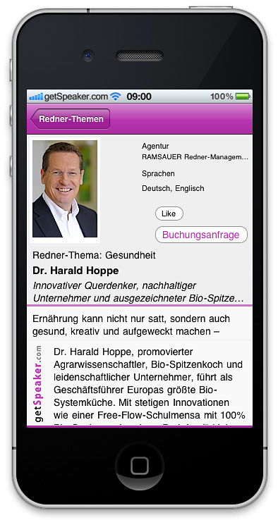 Referenten Gesundheit Dr. Harald Hoppe iPhone-App