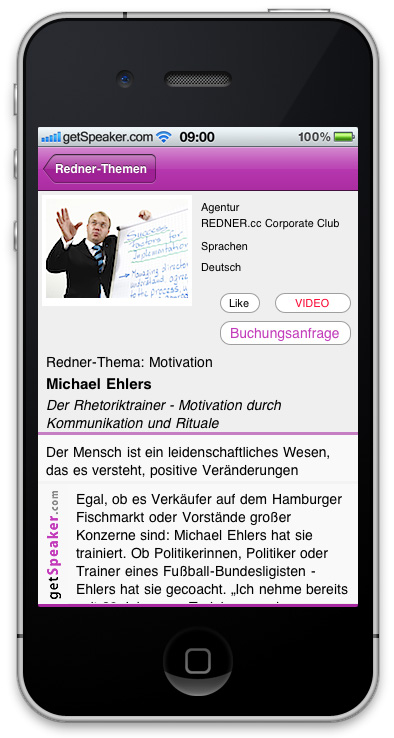 Referenten Motivation Michael Ehlers iPhone-App