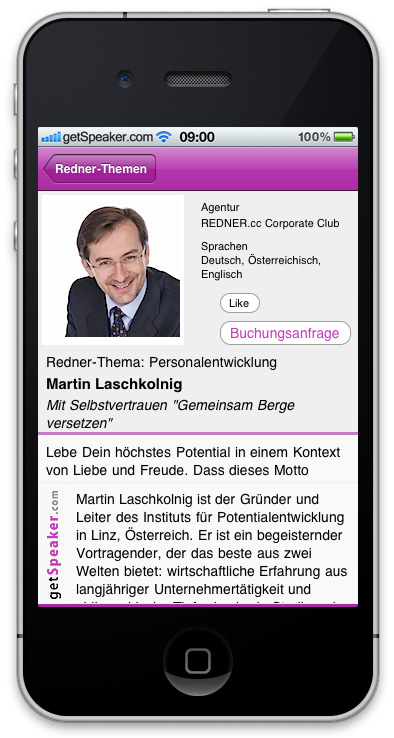 Referenten Personalentwicklung Martin Laschkolnig iPhone-App