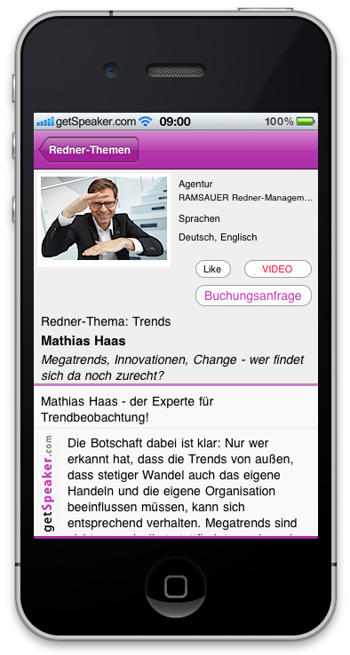 Referenten Trends Mathias Haas iPhone-App